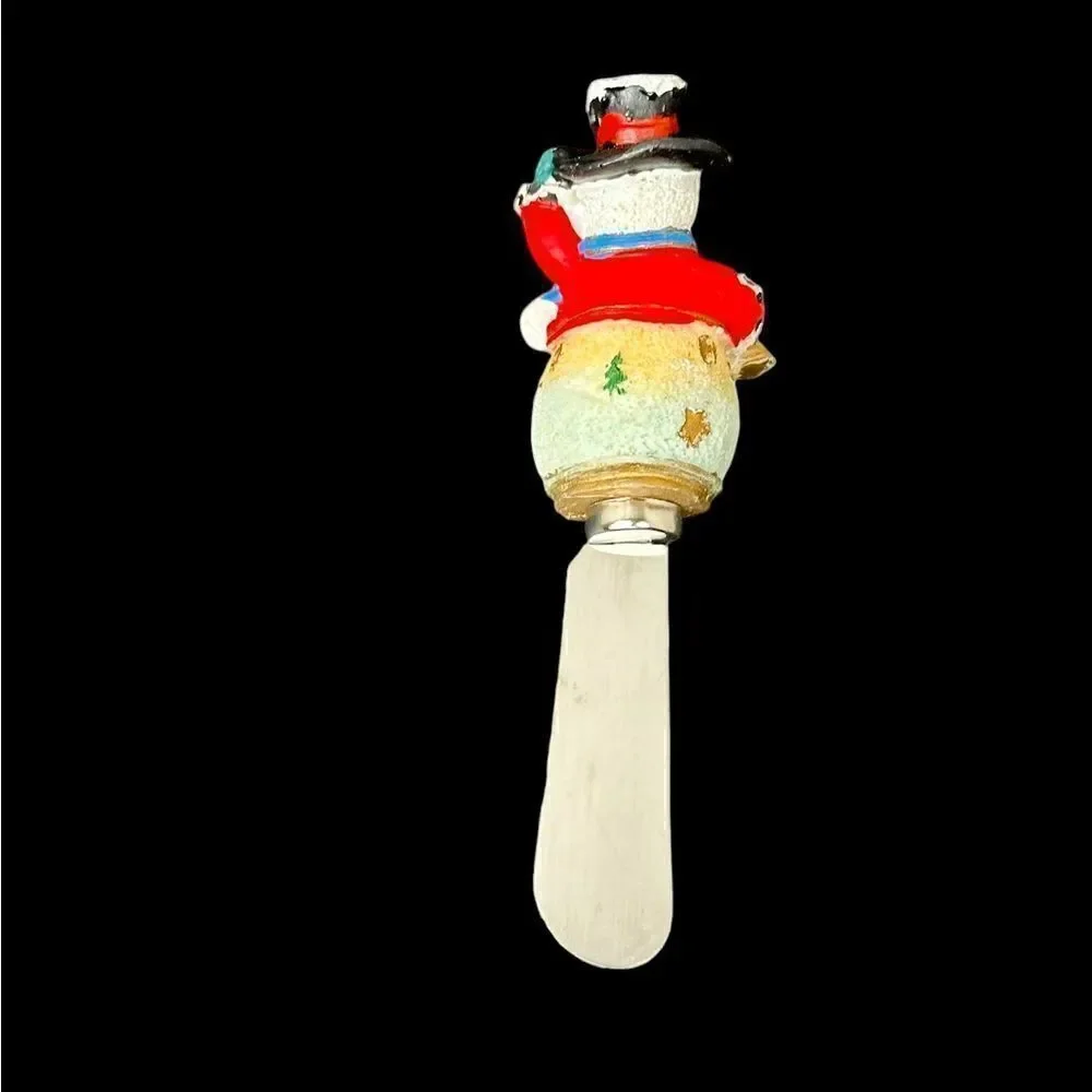 Stainless Steel Christmas Holiday Santa Snowman Cheese Spreader